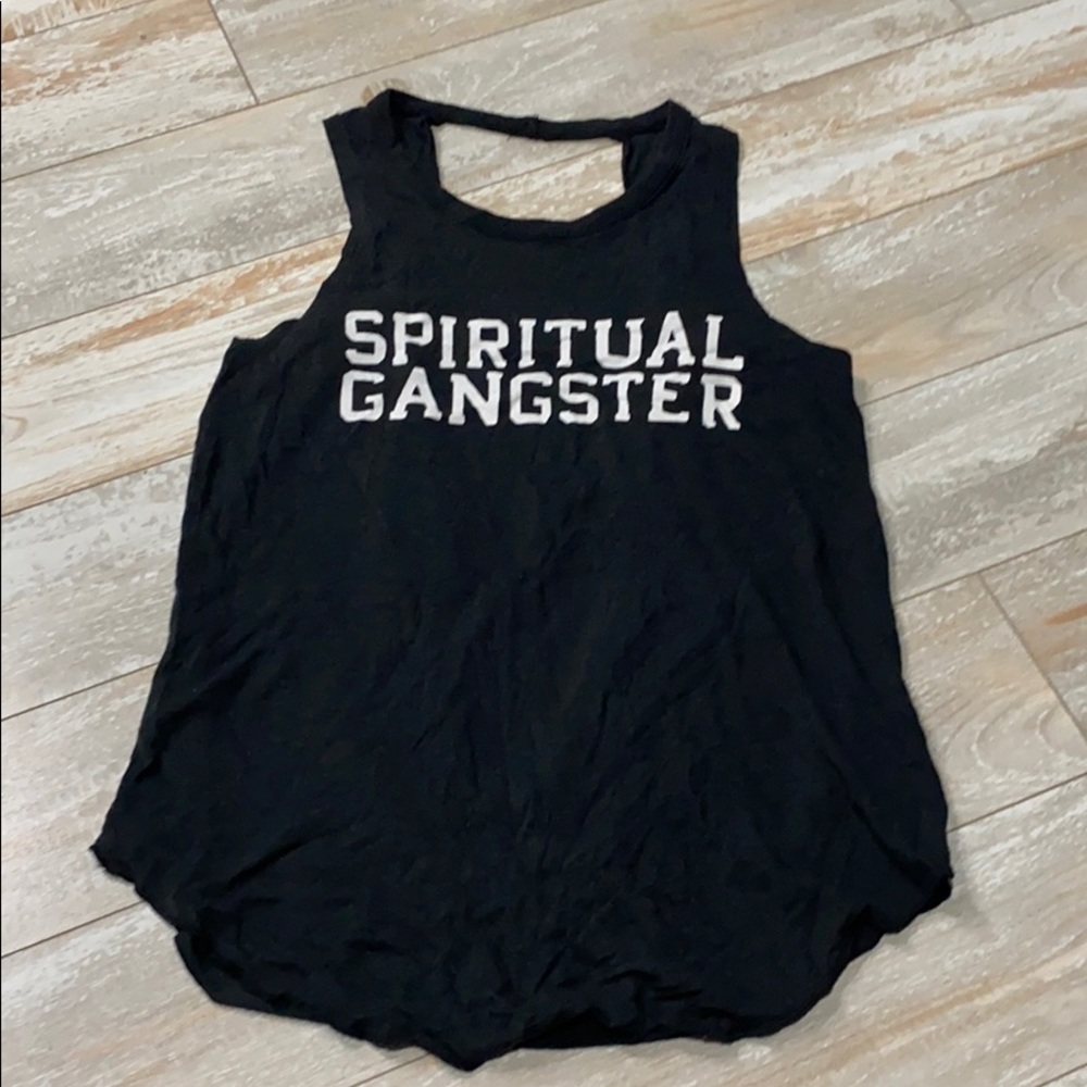 Spiritual gangster open back tank size small
